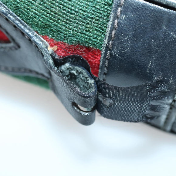 GUCCI GG Supreme Web Sherry Line Shoulder Bag PVC 3 Set Beige Gold Auth 153734