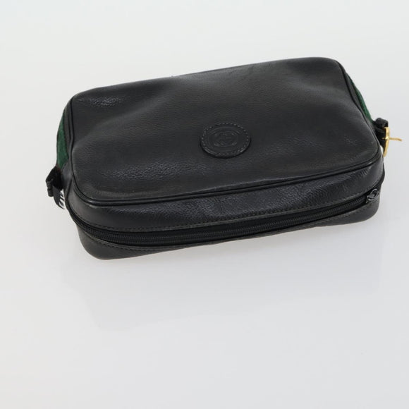 GUCCI GG Supreme Web Sherry Line Shoulder Bag PVC 3 Set Beige Gold Auth 153734