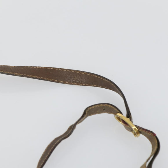 GUCCI GG Supreme Web Sherry Line Shoulder Bag PVC 3 Set Beige Gold Auth 153734