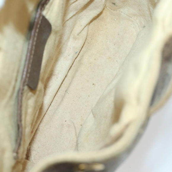 GUCCI GG Supreme Web Sherry Line Shoulder Bag PVC 3 Set Beige Gold Auth 153734