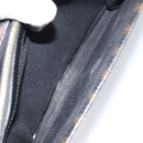 CELINE Macadam Canvas Clutch Bag PVC Leather Black Gold Auth 153735-15