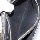 CELINE Macadam Canvas Clutch Bag PVC Leather Black Gold Auth 153735-19