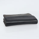 CELINE Macadam Canvas Clutch Bag PVC Leather Black Gold Auth 153735-6