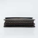 CELINE Macadam Canvas Clutch Bag PVC Leather Black Gold Auth 153735-7