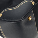 PRADA Hand Bag Nylon Leather Navy Gold BR3684 Auth 153736V-9