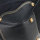 PRADA Hand Bag Nylon Leather Navy Gold BR3684 Auth 153736V-15