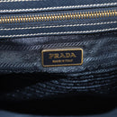 PRADA Hand Bag Nylon Leather Navy Gold BR3684 Auth 153736V-19