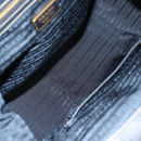 PRADA Hand Bag Nylon Leather Navy Gold BR3684 Auth 153736V-10