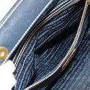 PRADA Hand Bag Nylon Leather Navy Gold BR3684 Auth 153736V-23