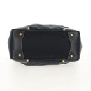 PRADA Hand Bag Nylon Leather Navy Gold BR3684 Auth 153736V-5