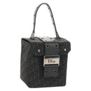 Christian Dior Trotter Canvas Vanity Pouch Black Silver Auth 153737V-1
