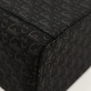 Christian Dior Trotter Canvas Vanity Pouch Black Silver Auth 153737V-12