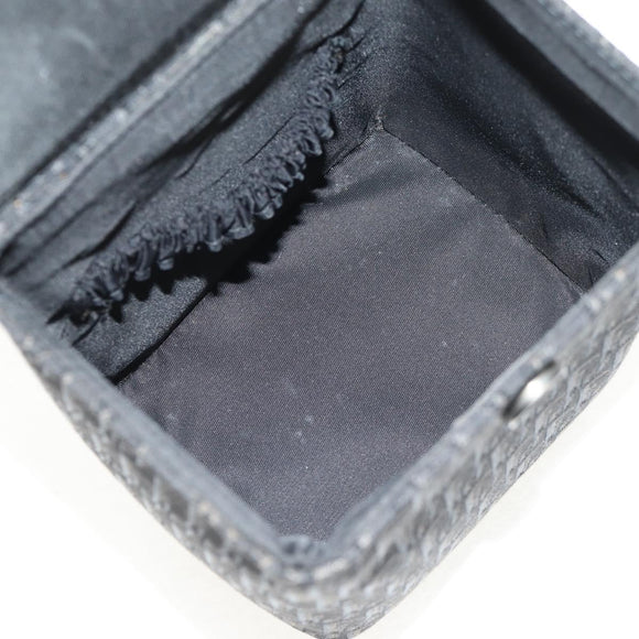 Christian Dior Trotter Canvas Vanity Pouch Black Silver Auth 153737V