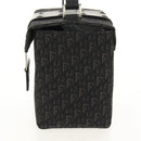 Christian Dior Trotter Canvas Vanity Pouch Black Silver Auth 153737V-4