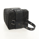 Christian Dior Trotter Canvas Vanity Pouch Black Silver Auth 153737V-6