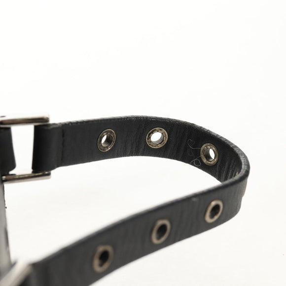 Christian Dior Trotter Canvas Vanity Pouch Black Silver Auth 153737V