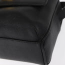 GIVENCHY Shoulder Bag Leather Black Gold Auth 153738-14