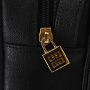 GIVENCHY Shoulder Bag Leather Black Gold Auth 153738-10