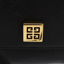 GIVENCHY Shoulder Bag Leather Black Gold Auth 153738-17