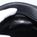 GIVENCHY Shoulder Bag Leather Black Gold Auth 153738-18