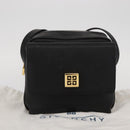 GIVENCHY Shoulder Bag Leather Black Gold Auth 153738-12
