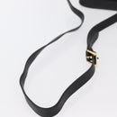 GIVENCHY Shoulder Bag Leather Black Gold Auth 153738-7