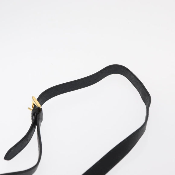 GIVENCHY Shoulder Bag Leather Black Gold Auth 153738