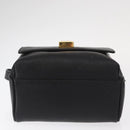 GIVENCHY Shoulder Bag Leather Black Gold Auth 153738-5