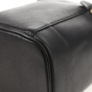 CHANEL COCO Mark Vanity Pouch Caviar Skin Black Gold CC Auth 153739SAV-13