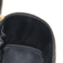 CHANEL COCO Mark Vanity Pouch Caviar Skin Black Gold CC Auth 153739SAV-20