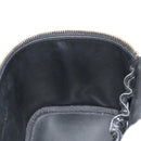 CHANEL COCO Mark Vanity Pouch Caviar Skin Black Gold CC Auth 153739SAV-21