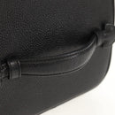 CHANEL COCO Mark Vanity Pouch Caviar Skin Black Gold CC Auth 153739SAV-7