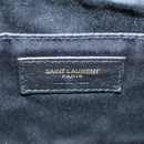 SAINT LAURENT Shoulder Bag Lamb Skin Black Gold Auth 153740SAM-21