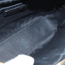 SAINT LAURENT Shoulder Bag Lamb Skin Black Gold Auth 153740SAM-9