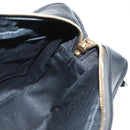 SAINT LAURENT Shoulder Bag Lamb Skin Black Gold Auth 153740SAM-22