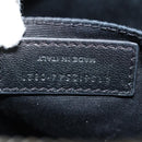 SAINT LAURENT Shoulder Bag Lamb Skin Black Gold Auth 153740SAM-11