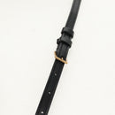 SAINT LAURENT Shoulder Bag Lamb Skin Black Gold Auth 153740SAM-8