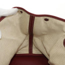 HERMES Garden Party PM Hand Bag Leather Wine Red Silver Auth 153742V-16