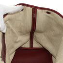 HERMES Garden Party PM Hand Bag Leather Wine Red Silver Auth 153742V-17