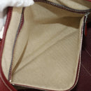 HERMES Garden Party PM Hand Bag Leather Wine Red Silver Auth 153742V-19