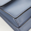 FENDI Cany Small Shoulder Bag Leather Light Blue Silver 8M0381 Auth 153743V-14