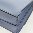 FENDI Cany Small Shoulder Bag Leather Light Blue Silver 8M0381 Auth 153743V-17