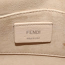 FENDI Cany Small Shoulder Bag Leather Light Blue Silver 8M0381 Auth 153743V-23