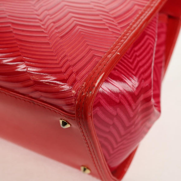 Gianni Versace Hand Bag Enamel Pink Gold Auth 153747V