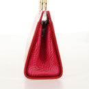 Gianni Versace Hand Bag Enamel Pink Gold Auth 153747V-4