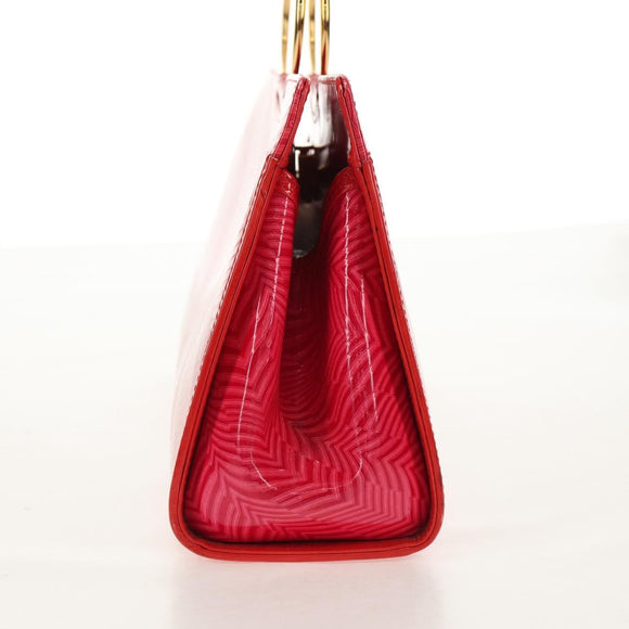 Gianni Versace Hand Bag Enamel Pink Gold Auth 153747V