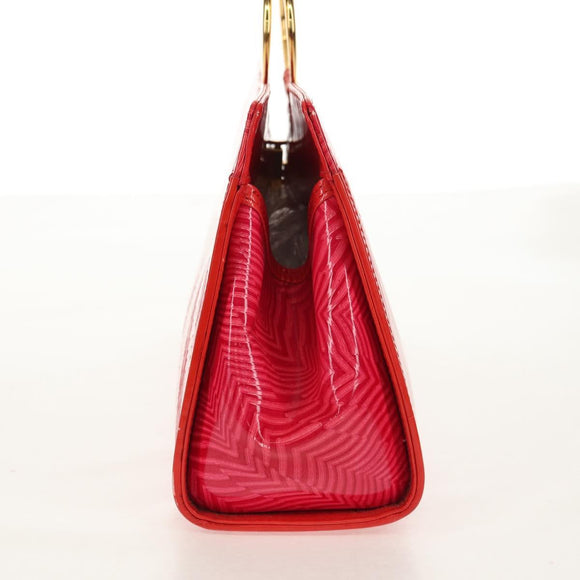 Gianni Versace Hand Bag Enamel Pink Gold Auth 153747V