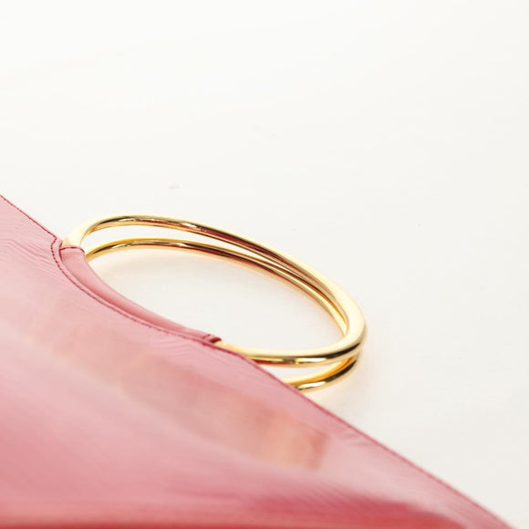 Gianni Versace Handtasche Emaille Rosa Gold Authentisch 153747V