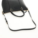 GUCCI Micro GG Canvas Tote Bag Outlet 2way Black Gold 449656 Auth 153748SAM-10