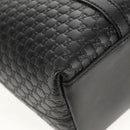 GUCCI Micro GG Canvas Tote Bag Outlet 2way Black Gold 449656 Auth 153748SAM-14